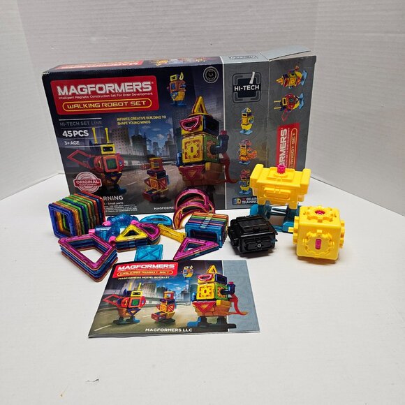 Magformers Magnetic Construction 3D Brain Development Walking Robot Hi Tech Set - Picture 9 of 13